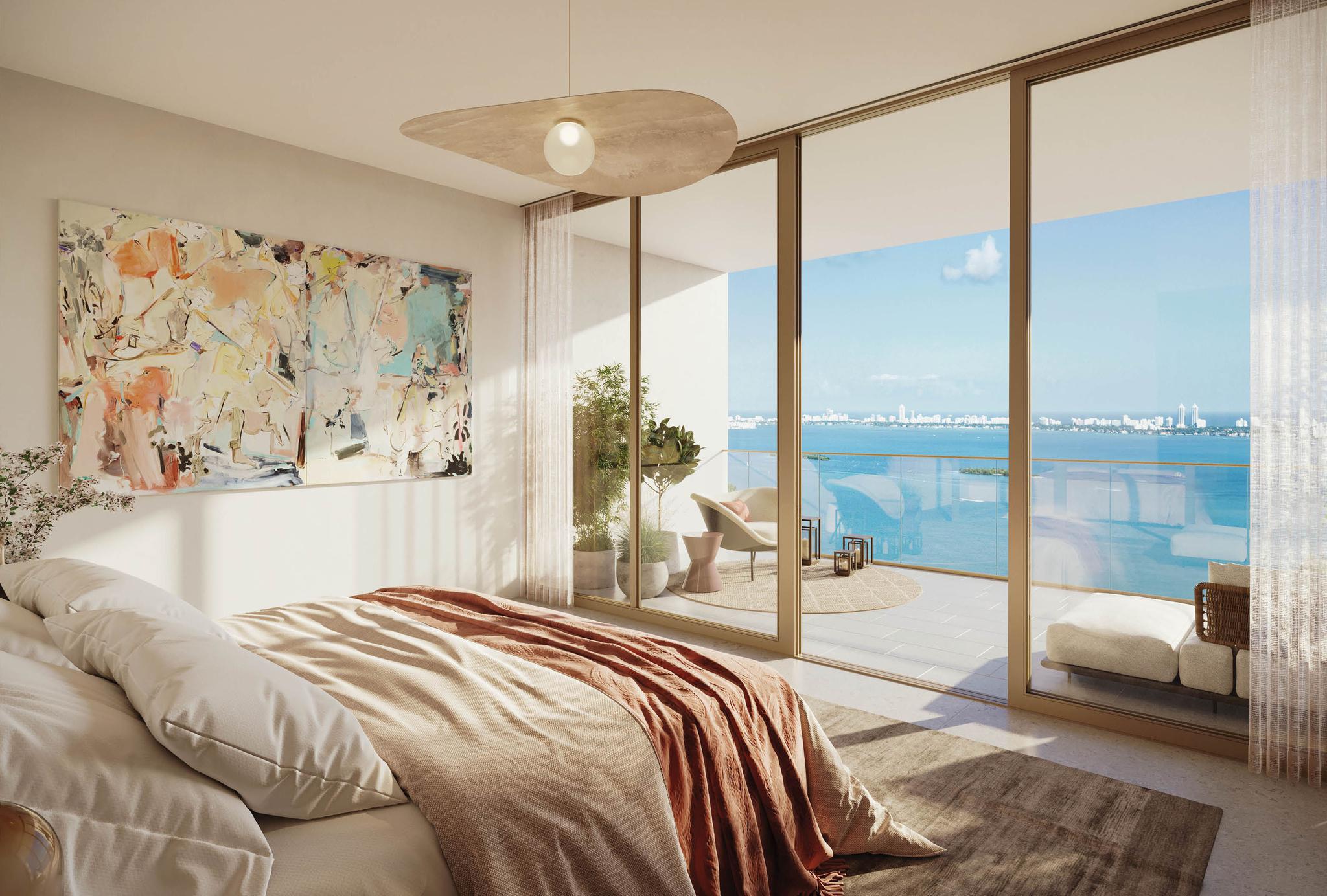Jean-Georges Miami Tropic Residences bedroom interior